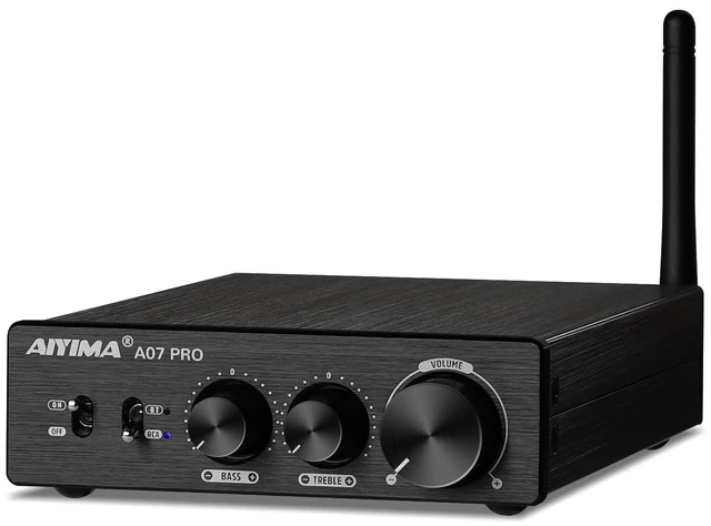Main image of A07 Pro TPA3255 Stereo Amplifier Bluetooth 5.2 300Wx2 HiFi Class D Amp 2.0/2.1 Channel Audio Power Amp for Home Audio Speaker with Bass Treble knobs& 3.5mm Line Output,Supports 24-48V