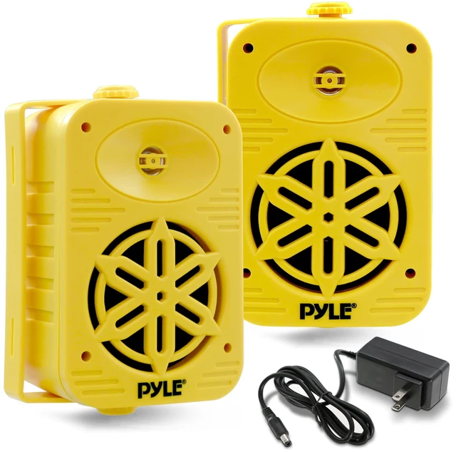 Main image of Usa Bluetooth Indoor Outdoor Speakers Pair-500Watt Dual Waterproof 5.25 2-Way Full Range Speaker System w/ 1/2High Compliance Polymer Tweeter-Home, Boat, Marine, Deck,Patio,Poolside - PDWRBT56YL
