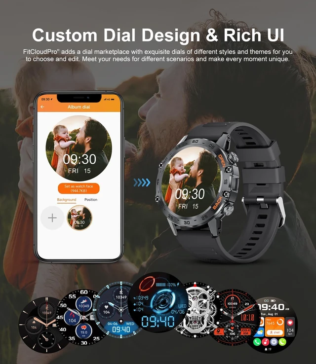 Alt view image 3 of 4 - Smart Watches for Men(Answer/Calls),1.39 inch Touchscreen/5ATM Waterproof/120+ Sports Modes Fitness Watch with Heart Rate for Android/iOS Silicon Black