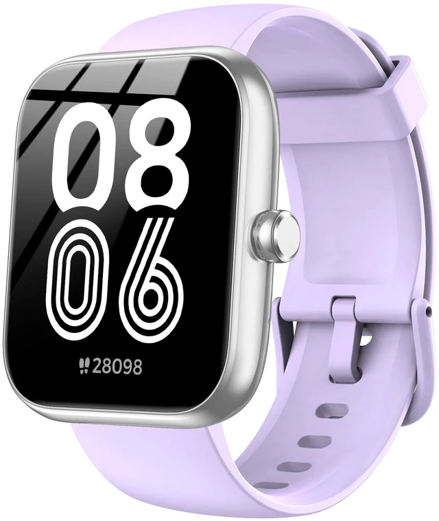 Main image of Smart Watch with Alexa Built-in, 1.83" HD Health Fitness Tracker, Bluetooth Calls/Notifications, 120+ Sports Modes, 24/7 Heart Rate/Sleep Tracking, IP68 Waterproof for iPhone and Android (Purple)