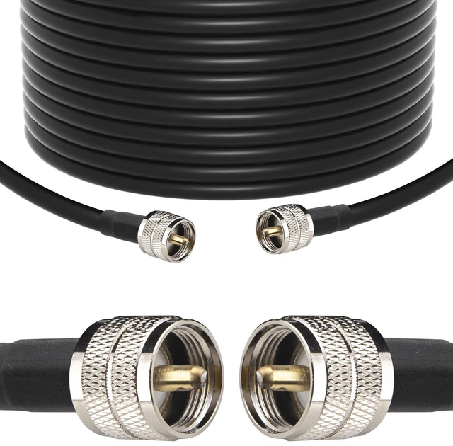 Main image of RG213 Coaxial Cable 75FT - CB Coax Cable PL259 Ultra Low Loss 50ohm RG-213 UHF PL-259 Coax Cable Male to Male, for Ham Radio CB Radio Antenna