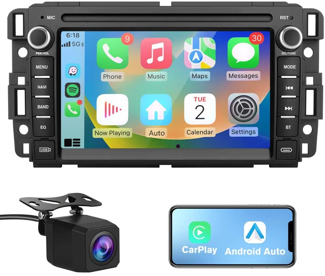 Main image of Car Stereo for Chevy Silverado Suburban Avalanche Impala Tahoe GMC Acadia 2007-2013, Android 13 Silverado Radio with CarPlay Android Auto Touch Screen with Backup Camera