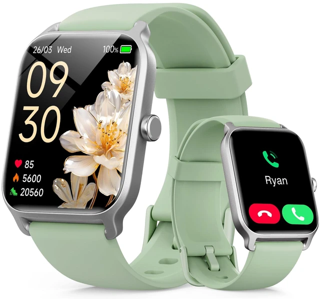 Main image of Smart Watch for Women/Men, 1.85'' HD Activity Smartwatch for iPhone/Android/Samsung, 100+ Sport Modes Fitness Tracker (Answer/Make Call), Alexa Built-in,Sleep/Heart Rate/SpO2 Monitor/Waterproof