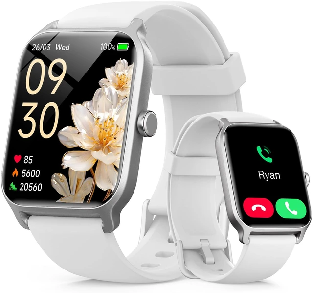 Main image of Smart Watch for Women/Men, 1.85'' HD Activity Smartwatch for iPhone/Android/Samsung, 100+ Sport Modes Fitness Tracker (Answer/Make Call), Alexa Built-in,Sleep/Heart Rate/SpO2 Monitor/Waterproof