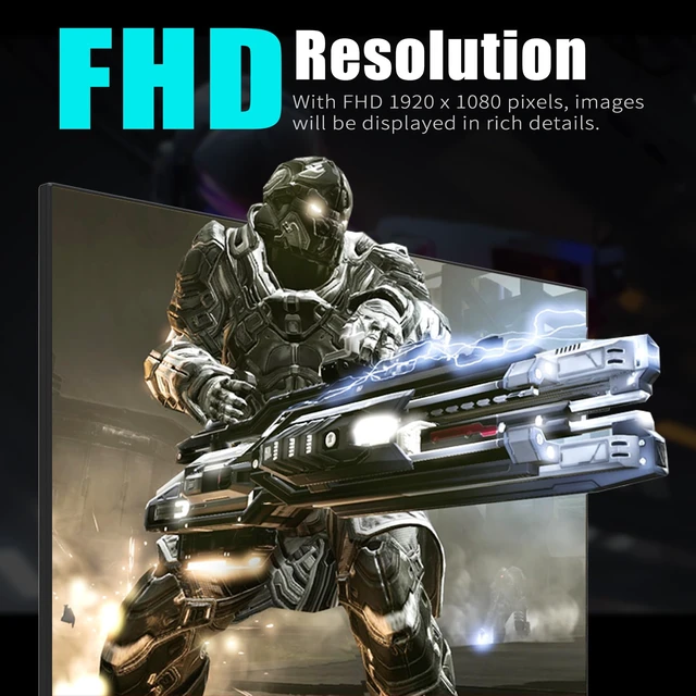 Alt view image 4 of 4 - 27 inch Gaming Monitor 240 Hz 1ms FHD 1920x1080 Computer Monitor, 110% sRGB HDR10 HDMI x 2 & DP x 2 Port, Built-in Speakers, Support Freesync and Wall Mount