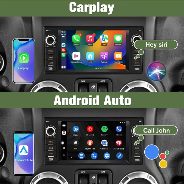 Alt view image 3 of 4 - 4Core 64GB ROM Car Radio Stereo for Dodge Ram 1500 2500 3500 2009-2012 Jeep Wrangler 2007-2018 Avenger Challenger, 7 Inch Touch Screen with Wireless CarPlay Android Auto Backup Camera