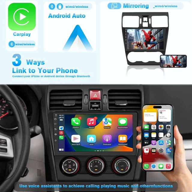 Alt view image 4 of 4 - Android 13 2G RAM 32G ROM Car Radio Stereo for Subaru Forester WRX Impreza 2013 2014 2015 with CarPlay Android Auto Bluetooth GPS Backup Camera