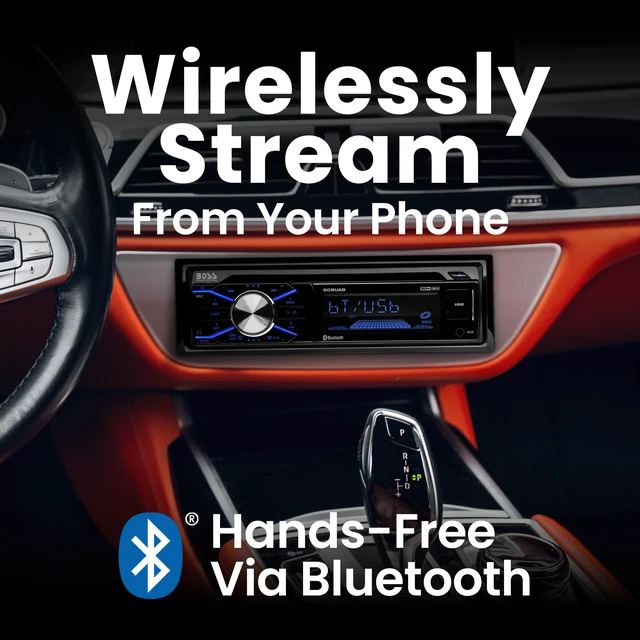 Alt view image 4 of 4 - 656BCK Car Stereo Package - Single Din, Bluetooth, CD MP3 USB AM FM Radio, 6.5 Inch 2 Way Full Range Speakers, Black