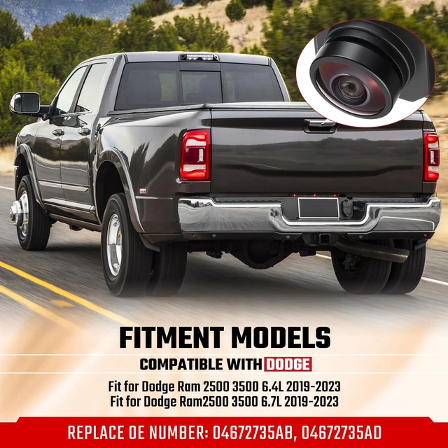Alt view image 2 of 4 - 04672735AB Backup Camera Rear View Camera,Fit for Dodge Ram 2500 3500 6.4/6.7L 2019-2023 Parking Park Assist Camera Replaces #04672735AD