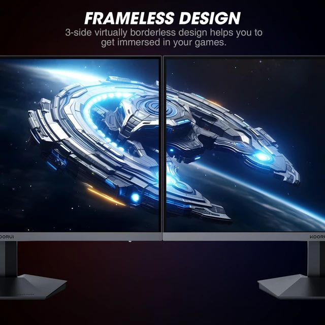Alt view image 4 of 4 - 27 Inch Gaming Monitor 240hz, 1ms, FHD 1920x1080, 90% DCI-P3, 100% sRGB Color Gamut, Adaptive Sync Compatible, HDMI, DisplayPort, Black, GN02