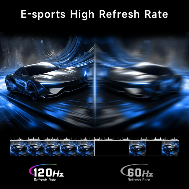 Alt view image 2 of 4 - 27 inch Monitor 120Hz, FHD 1080p, Computer Monitor, IPS, 99% sRGB, 1ms Response Time, 3-Sided Frameless, Ultra Slim, VESA Mountable, Anti-Blue Light Design, HDMI & VGA Ports