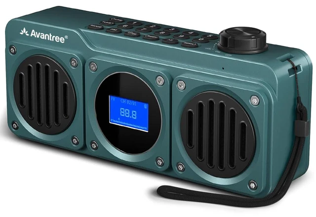 Main image of Boombyte - Portable FM Radio & Bluetooth Speaker with Superb Stereo Sound, Metal Finish, Long Rechargeable Playtime, and Support for Micro SD Card & USB Audio Input - Blue
