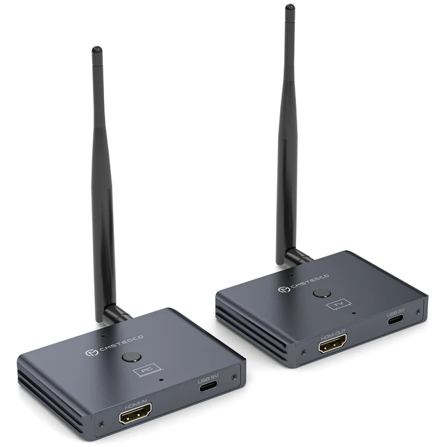 Main image of Wireless HDMI Transmitter and Receiver with Loop Out 328FT/100M,2.4G+5.8G Wireless Video Transmission Support 4K Decode 1080P@60Hz Output Streaming from STB, PC, CCTV to TV, Projector, Monitor