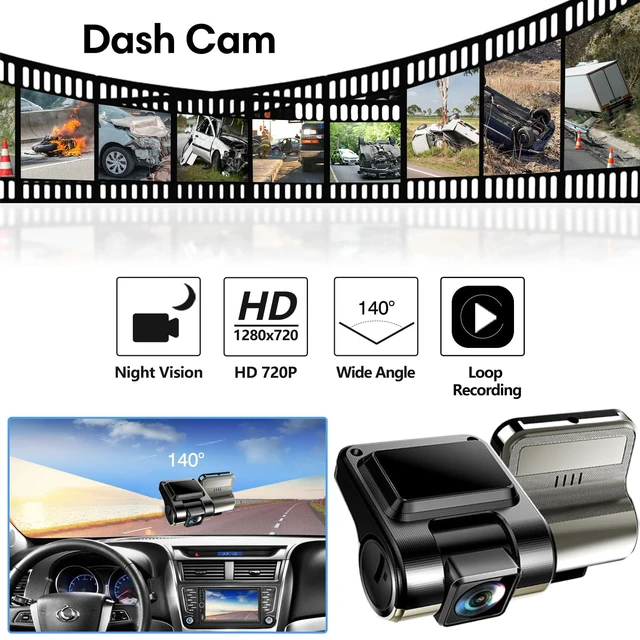 Alt view image 4 of 4 - Double Din Car Stereo with Dash Cam,Compatible with Apple Carplay,Android Auto,7 inch Touch Screen Car Radio Receiver with Bluetooth, Mirror Link, Backup Camera, Navigation, FM, USB/TF/AUX