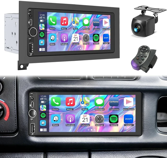 Main image of Plug&Play Car Stereo for Dodge Ram 1994-2001 /Dakota1987-2000 /Caravan 1984-2000 / Pickup D150 D250 D350 1984-1993/Town&Country 1990-2000/Grand Cherokee 1993-1998 Wireless CarPlay&Android Auto AM/FM
