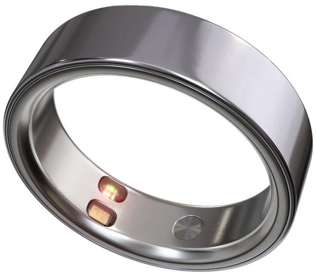 Main image of Smart Ring Health Tracker 5ATM Waterproof Sport Ring Exclusive Vibration Alerts Titanium Blood Oxygen/Sleep/Emotional Management Women Cycle Prediction Compatible with iOS/Android Arctic Silver 9.5