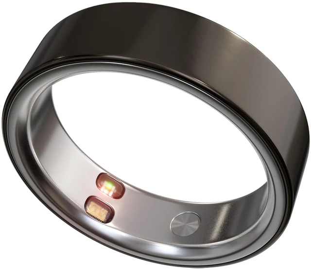 Main image of Smart Ring Health Tracker 5ATM Waterproof Sport Ring Exclusive Vibration Alerts Titanium Blood Oxygen/Sleep/Emotional Management Women Cycle Prediction Compatible with iOS/Android Dark Stealth 7.5