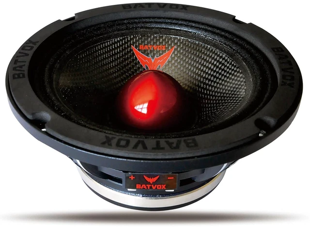 Main image of MX65S1 Loudspeaker 6.5 Inch Midrange 600 Watts 4 Ohms Red Bullet, Premium Quality Audio Door Speakers for Car or Truck Stereo Sound System, Black (1 Speaker)