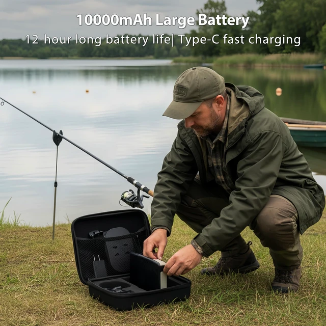 Alt view image 4 of 4 - Underwater Camera & Fish Finder: 5.5 Inch OLED 1080P Waterproof Ice Fishing Camera with MonitorPortable Fish Finders for Ice/Lake FishingDepth Finder for Boat/Kayak & Murky Under Water