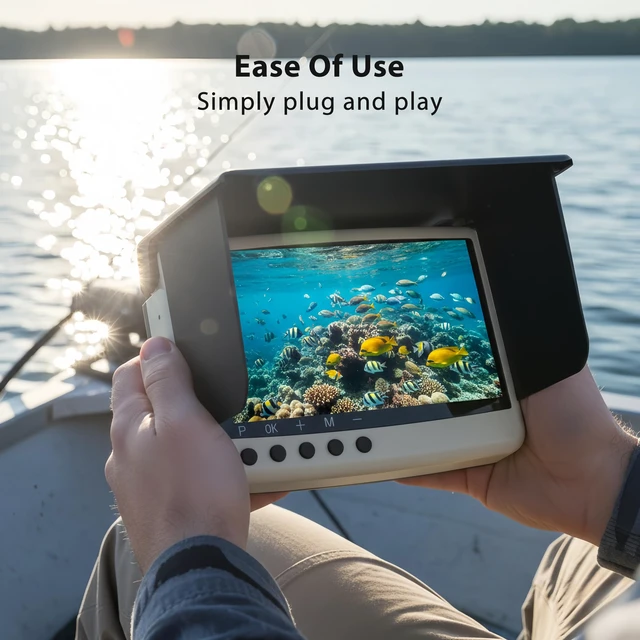 Alt view image 3 of 4 - Underwater Camera & Fish Finder: 5.5 Inch OLED 1080P Waterproof Ice Fishing Camera with MonitorPortable Fish Finders for Ice/Lake FishingDepth Finder for Boat/Kayak & Murky Under Water
