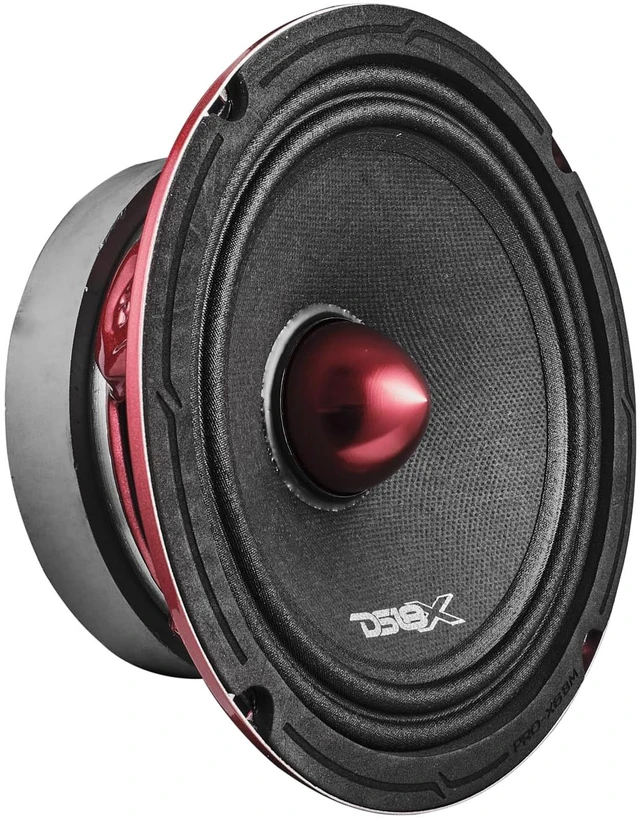 Main image of PRO-X6BM Loudspeaker - 6.5", Midrange, Red Aluminum Bullet, 500W Max, 250W RMS, 8 Ohms - Premium Quality Audio Door Speakers for Car or Truck Stereo Sound System (1 Speaker)