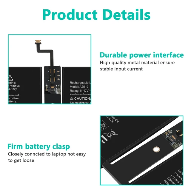 Alt view image 3 of 7 - A2519 Battery Replacement for A2442 MacBook Pro 14 inch2021EMC 3650 8102