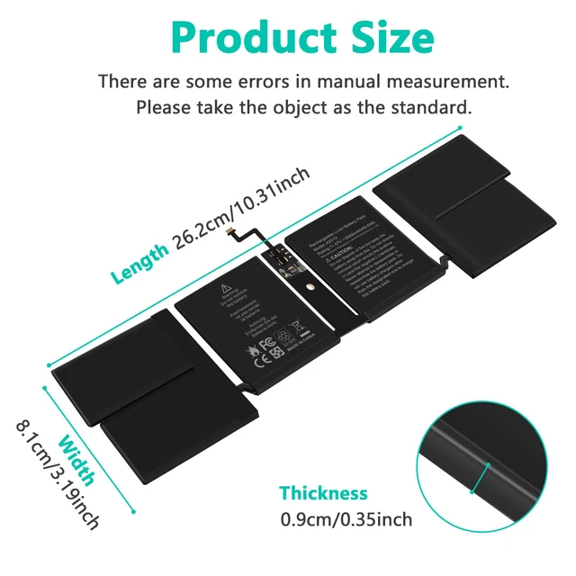 Alt view image 2 of 7 - A2519 Battery Replacement for A2442 MacBook Pro 14 inch2021EMC 3650 8102