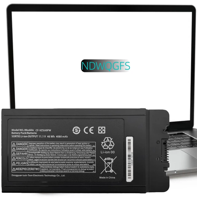 Main image of CF-54 Battery for Panasonic Toughbook CF-54 Series Compatible with CF-VZSU0PR CF-VZSU0PW CF-VZSU0GW Replaces CF-54 Mk1 Mk2 Mk3 54 Gloved Multi Touch Lite Performance Prime Models