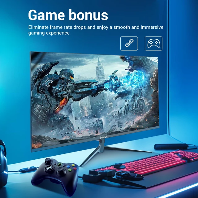 Alt view image 3 of 4 - 27 Inch Gaming Monitor, 240Hz Refresh Rate, FHD 1920x1080, Fast 1ms Response Time, Metal Stand, VESA 100x100, for Esports, FPS, and Competitive Gamers