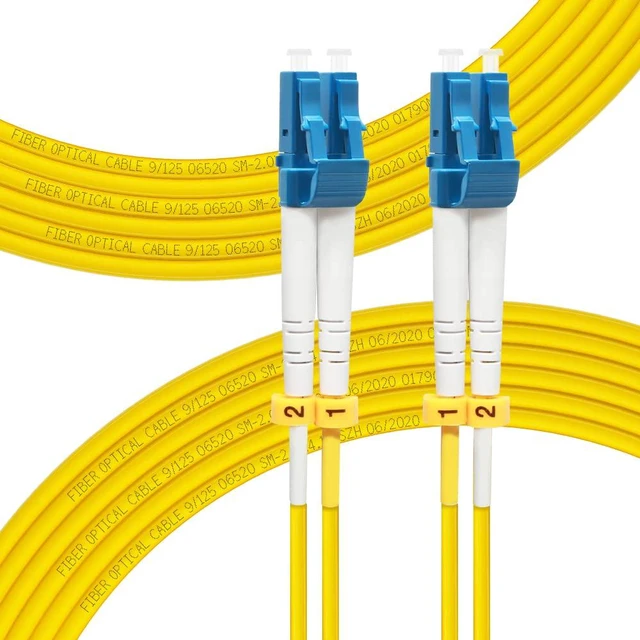Main image of 20M OS2 LC to LC Fiber Patch Cable, Length Options: 0.2m-300m, 1G/10GB Single Mode Duplex 9/125um SMF Fiber Optic Cable Cord LSZH 20Meter(66ft), 4pack