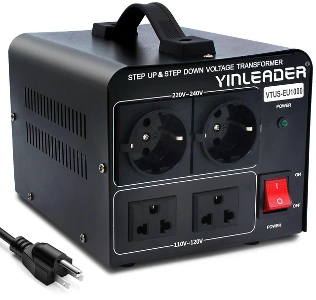 Main image of 1000W 110V to 220V EU Voltage Converter Transformer Step Up/Down Converter 110/120 Volt - 220/230/240 Volt w/US Power Cord(NO 220V Power Cord)