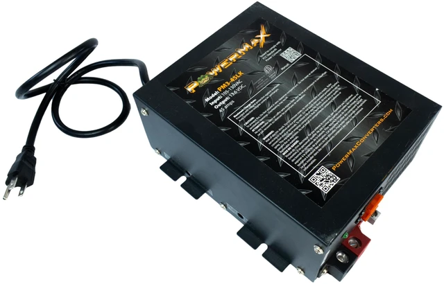 Main image of PM3-45 Power Supply, AC to DC Converter 110/120 VAC to DC 0-12 Volt 45Amp, Battery Charger with 3 Stage Smart Charging Mode, Built-in Cooling Fan and LED Indicator Light, Lithium Compatible