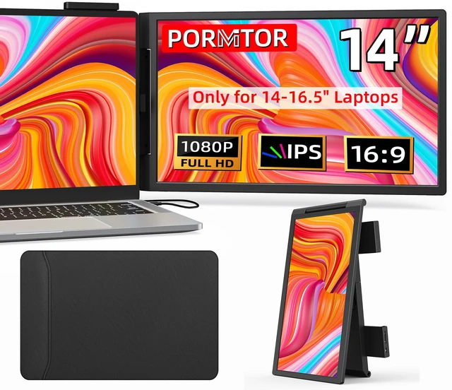 Main image of Laptop Screen Extender, 14" FHD IPS 1080P Portable Monitor for Laptop Mini HDMI/Type-C PC Display Extender Fits 14"-16.5" Laptops,Plug & Play for Windows/Mac/Android/Switch/PS5