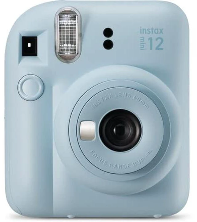 Alt view image 2 of 4 - Instax Mini 12 Instant Camera Pastel Blue with Sandisk 32 GB USB Flash Drive + 40 Sheets Instax Mini Film and Sunshine Photo Microfiber Cleaning Cloth Bundle