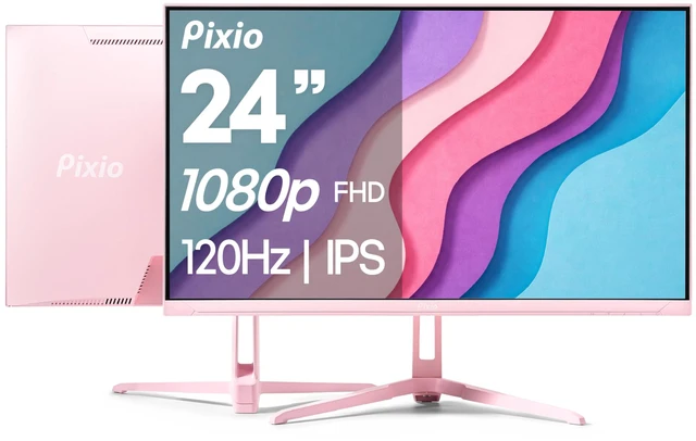 Main image of PX246 Wave Pink 24 inch 120Hz Refresh Rate FHD 1080p Resolution IPS Panel 4ms GTG Response Time Gaming Monitor with Adaptive Sync
