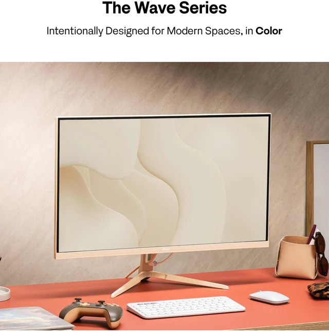 Alt view image 2 of 7 - PX246 Wave Beige 24 inch 120Hz Refresh Rate FHD 1080p Resolution IPS Panel 4ms GTG Response Time Gaming Monitor with Adaptive Sync
