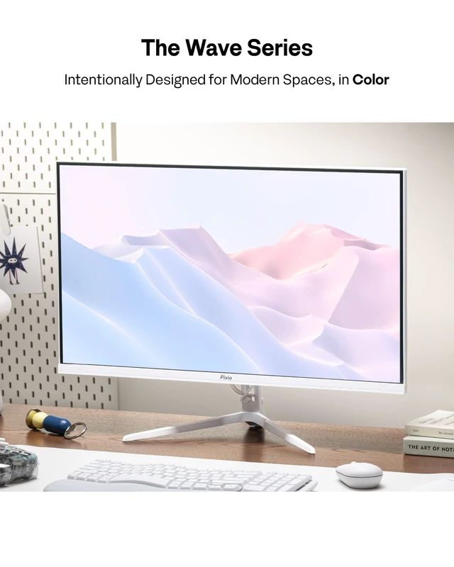 Alt view image 2 of 7 - PX246 Wave White 24 inch 120Hz Refresh Rate FHD 1080p Resolution IPS Panel 4ms GTG Response Time Gaming Monitor with Adaptive Sync