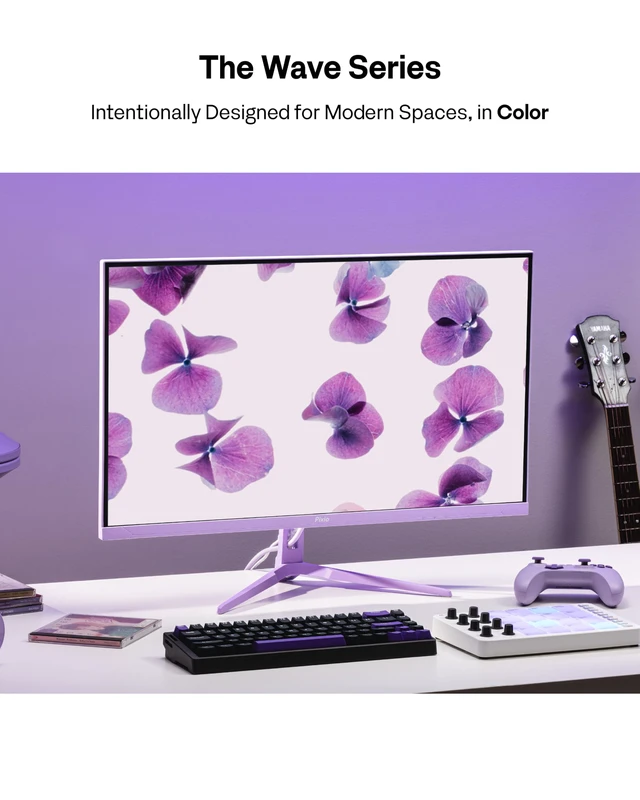 Alt view image 2 of 7 - PX246 Wave Purple 24 inch 120Hz Refresh Rate FHD 1080p Resolution IPS Panel 4ms GTG Response Time Gaming Monitor with Adaptive Sync