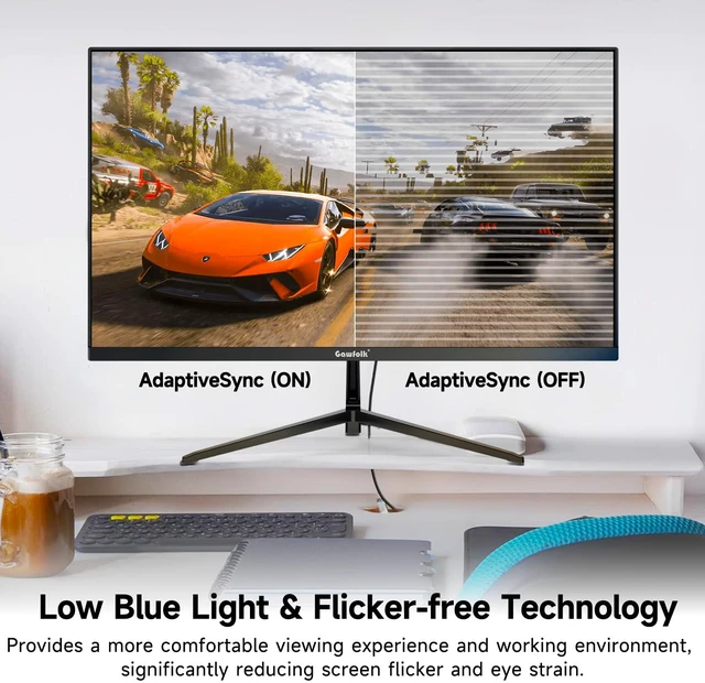Alt view image 5 of 7 - 27 Inch 4K Monitor IPS 60Hz, UHD 3840 x 2160p PC Monitors, Computer Dispaly for Home & Office, Support HDMI & DP, Wall Mount Compatible