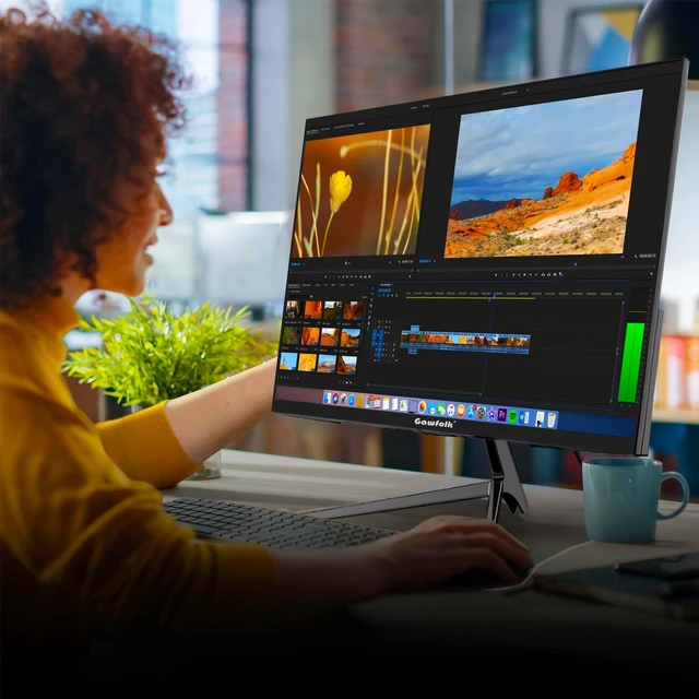 Alt view image 6 of 7 - 27 Inch 4K Monitor IPS 60Hz, UHD 3840 x 2160p PC Monitors, Computer Dispaly for Home & Office, Support HDMI & DP, Wall Mount Compatible