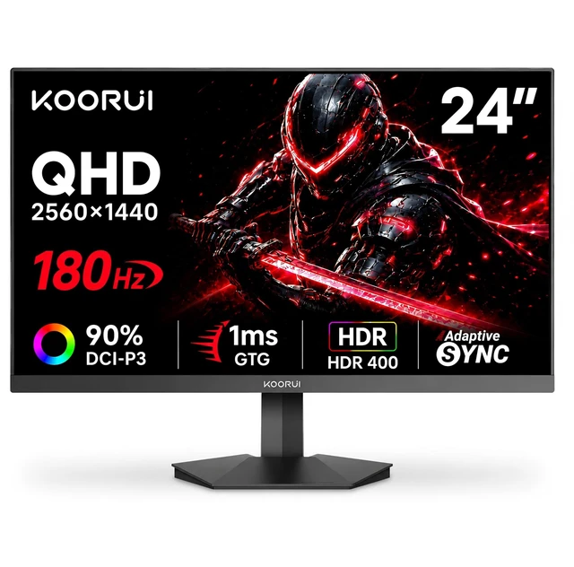 Main image of 24" Gaming Monitor,180Hz 1ms Fast IPS Monitor, 1440P HDR400 Display, 90% DCI-P3 Color Gamut, Adaptive Sync, Slim Frame, VESA Mountable, HDMI 2.0, DP 1.4, G2421V