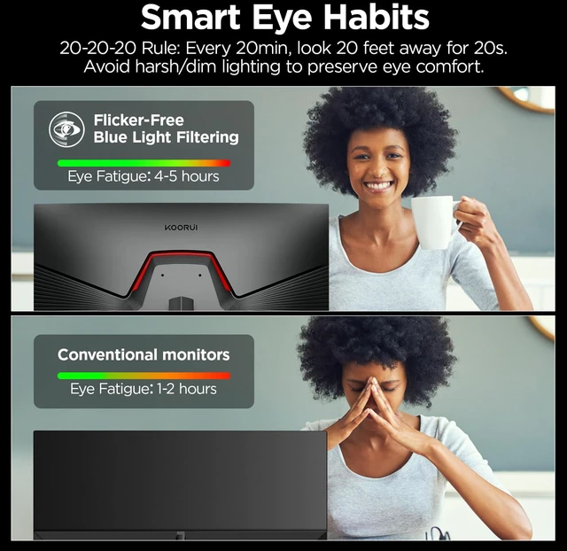 Alt view image 2 of 7 - 24" Gaming Monitor,180Hz 1ms Fast IPS Monitor, 1440P HDR400 Display, 90% DCI-P3 Color Gamut, Adaptive Sync, Slim Frame, VESA Mountable, HDMI 2.0, DP 1.4, G2421V