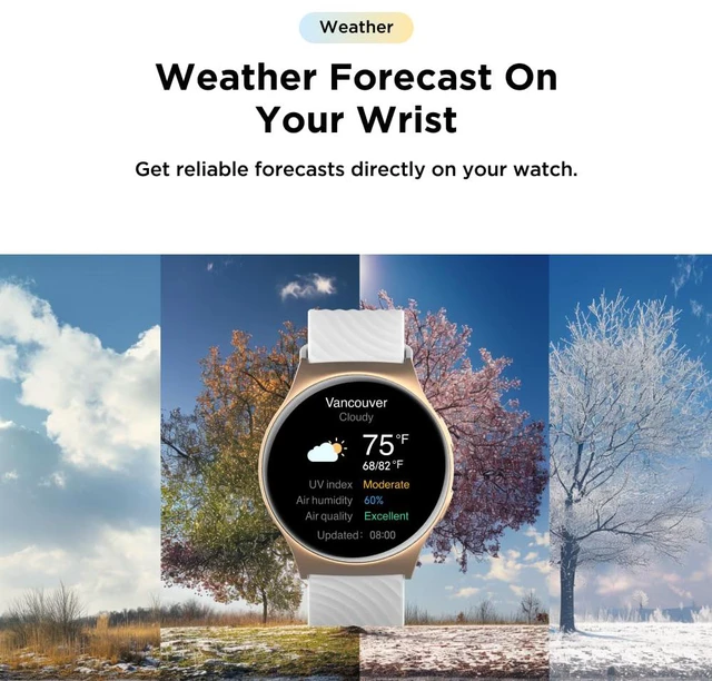 Alt view image 7 of 7 - Moto Watch 120 - Premium Bluetooth Smartwatch with AMOLED Display, 10-Day Battery, Heart Rate & SpO2 Tracking, Fitness & Health Monitoring, Compatible with Android and iPhone - Rose Gold