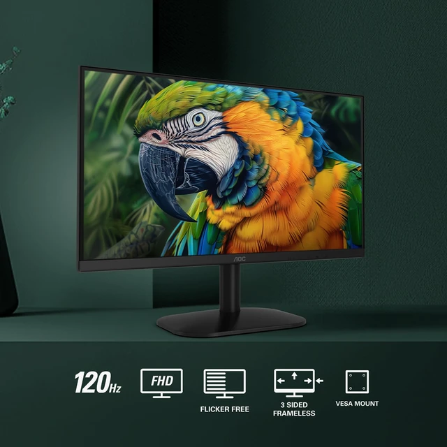 Alt view image 2 of 7 - 24B35H3 24" IPS Full HD (1920 x 1080) 120Hz LED Monitor, Adaptive Sync, VGA & HDMI, Flicker-Free, Low Blue Light, HDR Ready, VESA, Tilt Adjust, Eco-Friendly