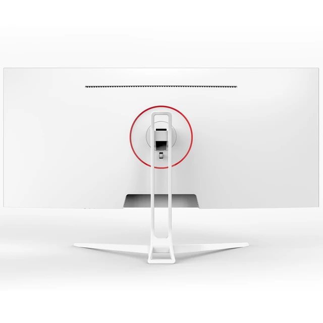 Alt view image 2 of 7 - 34'' White Gaming Monitor, 165HZ/144HZ, WQHD(3440x1440P) IPS UltraWide Screen Computer Monitors with Built-in Speakers, Supports FreeSync, 120% sRGB, HDMI 2.0 & DP 1.4, Wall Mountable Installs