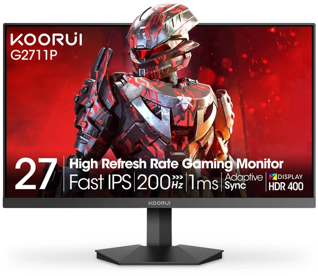 Main image of 27 Inch Gaming Monitor 200Hz FHD (1920x1080) HDR400, 1ms Fast IPS, 90% DCI-P3, Adaptive-Sync, HDMI 2.0, DP 1.4, VESA Mount, Tilt Adjustable, G2711P