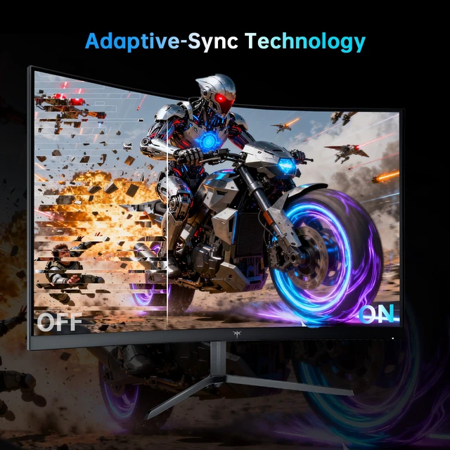 Alt view image 3 of 7 - 24 Inch 240Hz Curved Gaming Monitor, FHD 1080p 1500R 1ms Computer Monitor, Adaptive Sync, 3000:1 Contrast, HDR Support, HDMI 2.0 & DP 1.4, Low Blue Light, Tilt, VESA, H24S17P