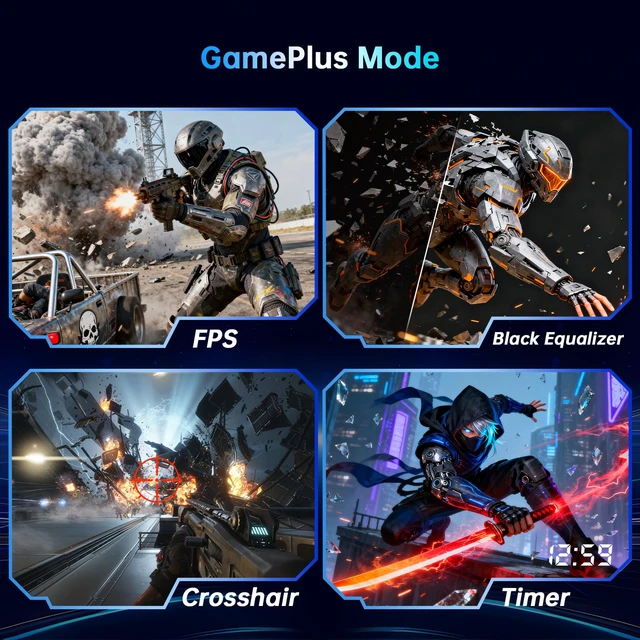 Alt view image 7 of 7 - 24 Inch 240Hz Curved Gaming Monitor, FHD 1080p 1500R 1ms Computer Monitor, Adaptive Sync, 3000:1 Contrast, HDR Support, HDMI 2.0 & DP 1.4, Low Blue Light, Tilt, VESA, H24S17P