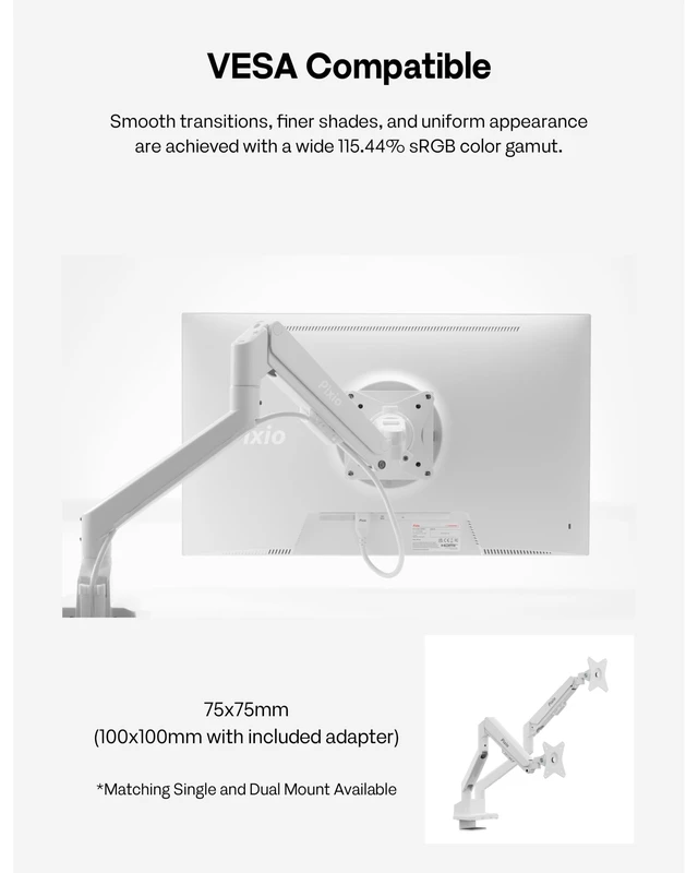 Alt view image 7 of 7 - PX246 Wave White 24 inch 120Hz Refresh Rate FHD 1080p Resolution IPS Panel 4ms GTG Response Time Gaming Monitor with Adaptive Sync
