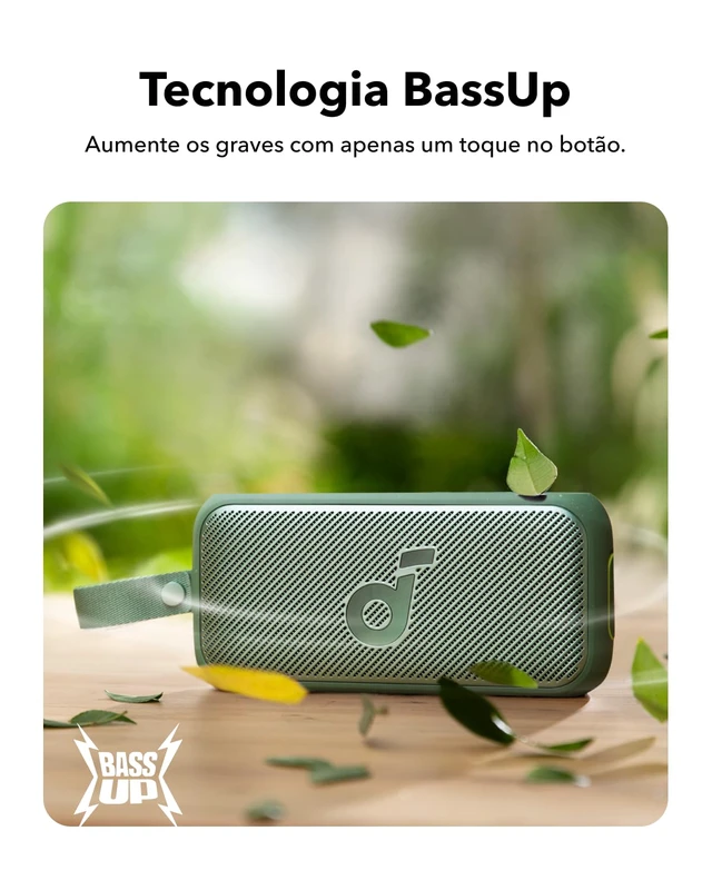 Alt view image 4 of 4 - Motion 300 by Anker, Bluetooth Speaker, Wireless Hi-Res Portable Speaker, IPX7 Waterproof, BassUp, Bluetooth 5.3, 30W Stereo Sound, 13H Playtime for Home, Shower, Outdoor, and Travel - Green
